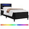 vidaXL Karbi vedrumadrats LED-ribadega Must 90 x 200 cm Kunstnahk