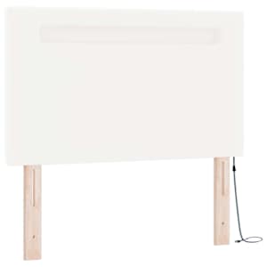 Postel s boxspringem s matrací Bílá 90 x 200 cm Umělá kůže - obrázek 7