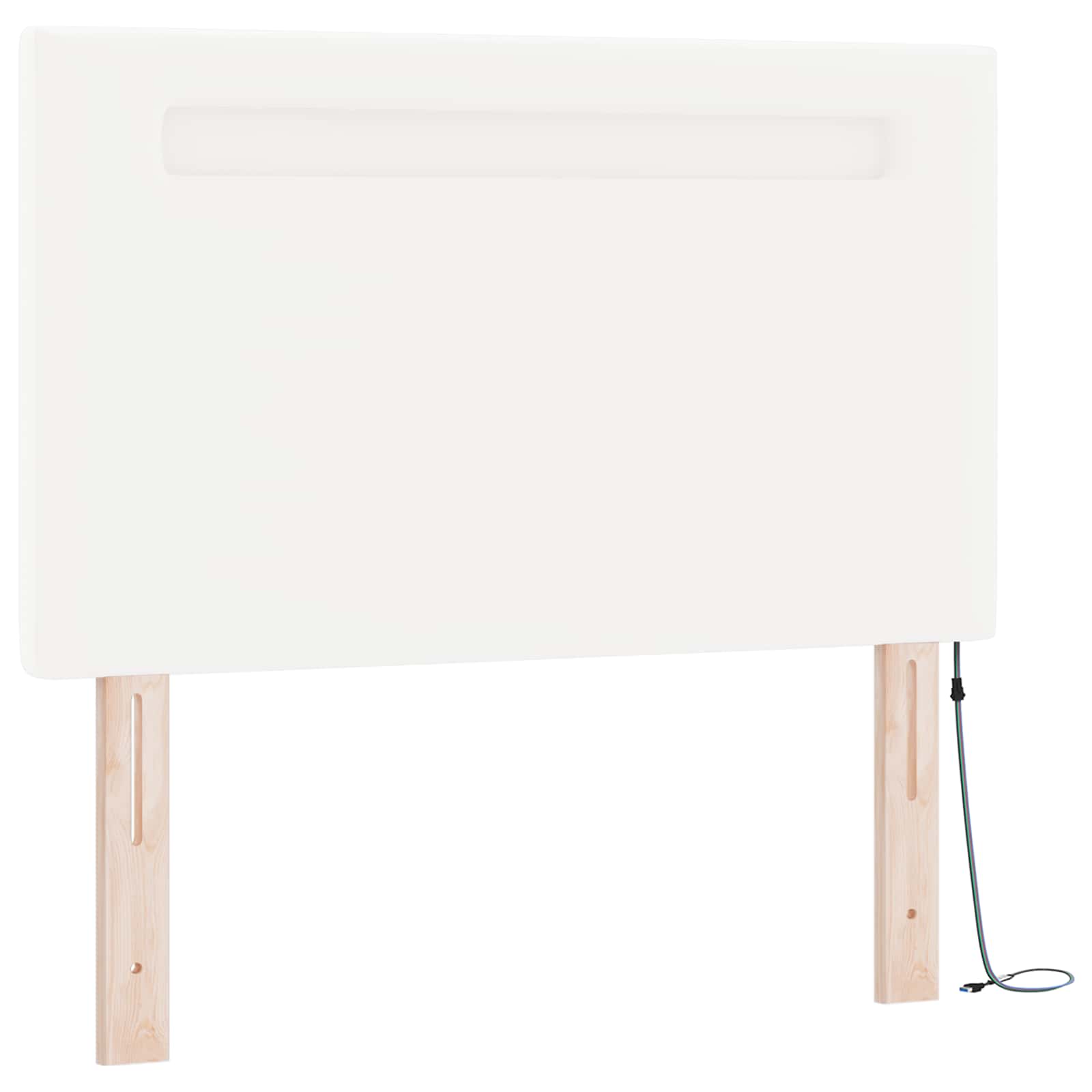 Postel s boxspringem s matrací Bílá 100 x 200 cm Umělá kůže - obrázek 7