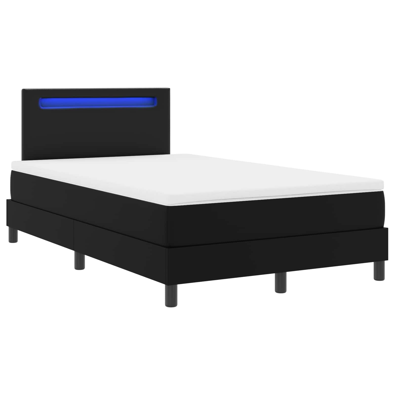Postel s boxspringem s matrací Černá 120 x 190 cm Umělá kůže - obrázek 5