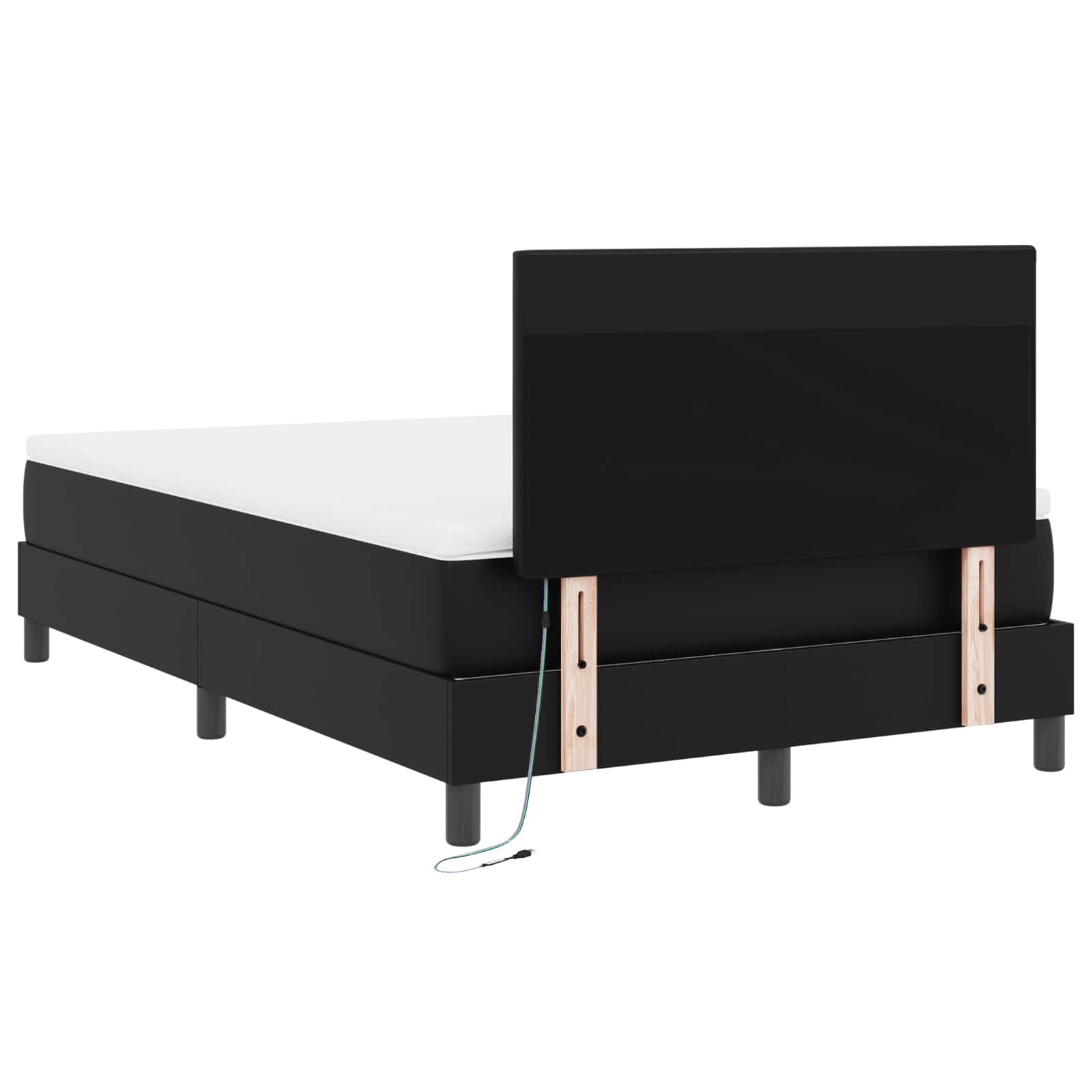 Postel s boxspringem s matrací Černá 120 x 190 cm Umělá kůže - obrázek 10