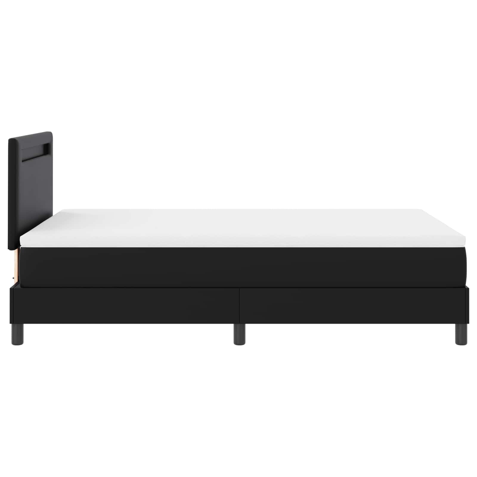 Postel s boxspringem s matrací Černá 120 x 190 cm Umělá kůže - obrázek 9