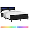 vidaXL Karbi vedrumadrats LED-ribadega Must 140 x 190 cm Kunstnahk