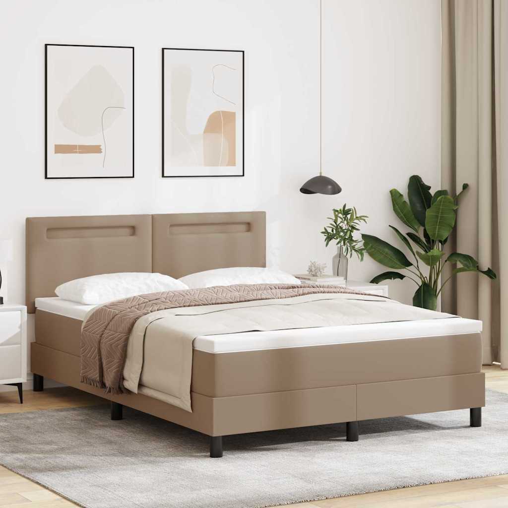 Box Spring Bed koos madratsiga Kapsel 140x190 cm Kunstnahk