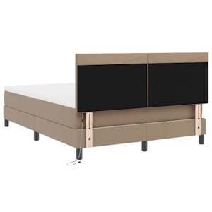 Postel s boxspringem s čelo Cappuccino 140 x 200 cm Umělá kůže - obrázek 10