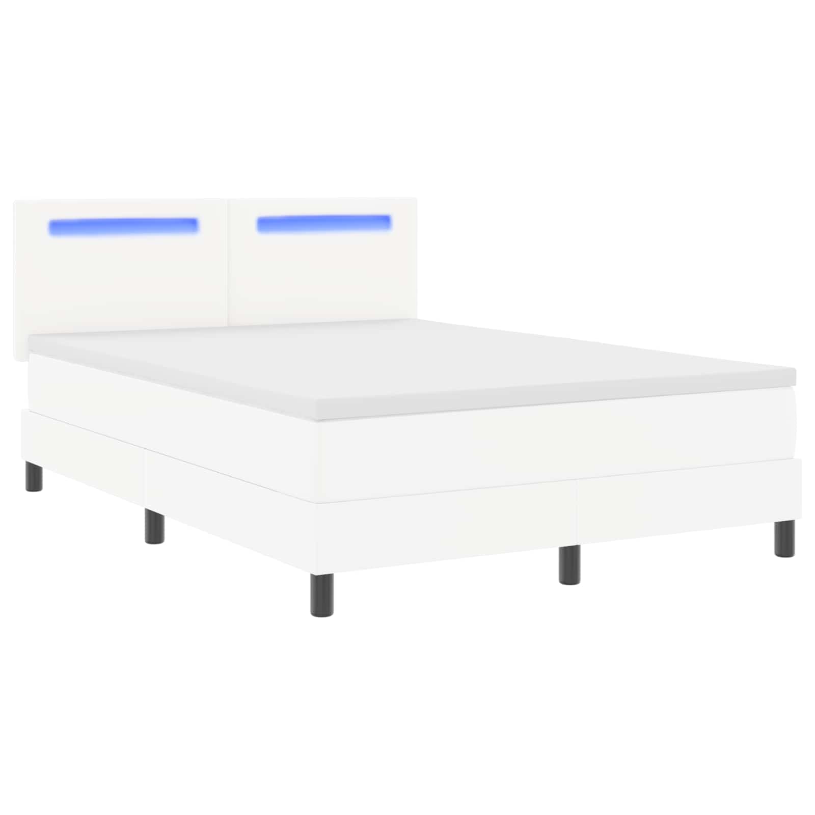 vidaXL Boxspringbed met matras Wit 160 x 200 cm Kunstleer, foto 3