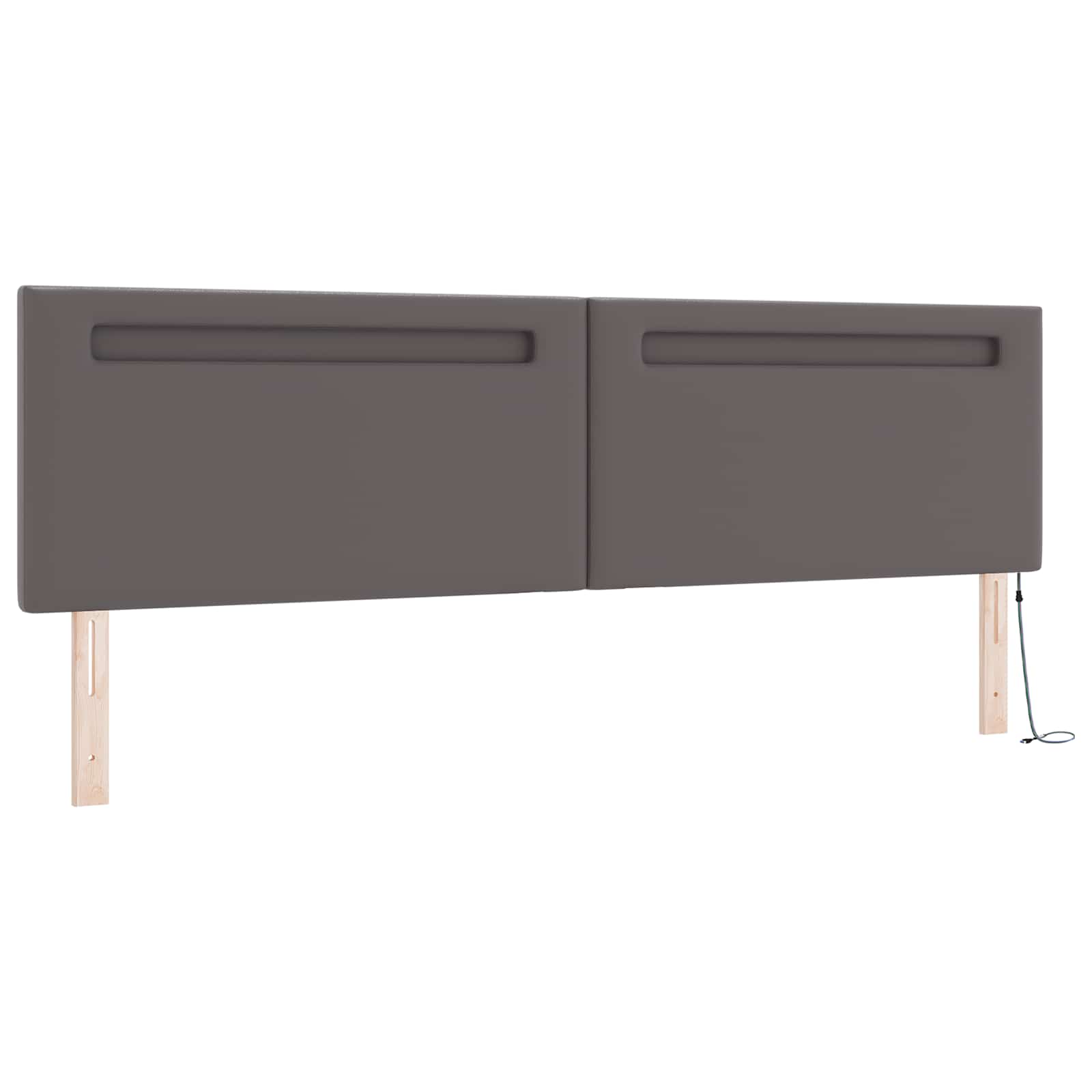 Postel s boxspringem s matrací Šedá 200 x 200 cm Umělá kůže - obrázek 7