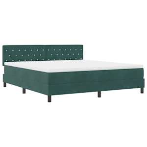 Postel s boxspringem s matrací Tmavě zelená 180 x 200 cm samet - obrázek 4