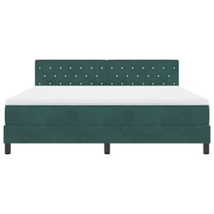 Postel s boxspringem s matrací Tmavě zelená 180 x 200 cm samet - obrázek 7