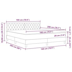 Postel s boxspringem s matrací Tmavě zelená 180 x 200 cm samet - obrázek 12
