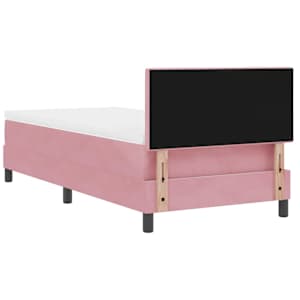 Postel s boxspringem s matrací s čelo Růžová 80 x 200 cm samet - obrázek 9