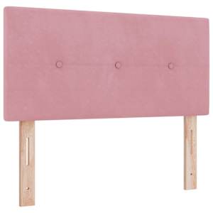 Postel s boxspringem s matrací s čelo Růžová 100 x 200 cm samet - obrázek 6