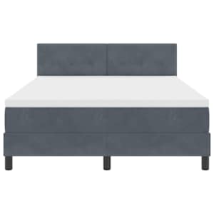 Postel s boxspringem s matrací Tmavě šedá 140 x 190 cm samet - obrázek 6
