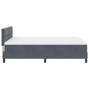 Postel s boxspringem s matrací Tmavě šedá 140 x 190 cm samet - obrázek 7