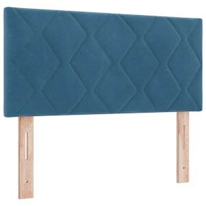 Postel s boxspringem s matrací Tmavě modrá 100 x 200 cm samet - obrázek 6