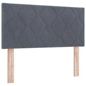 Postel s boxspringem s čelo Tmavě šedá 120 x 190 cm samet - obrázek 6