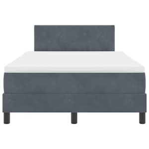 Postel s boxspringem s čelo Tmavě šedá 120 x 190 cm samet - obrázek 7
