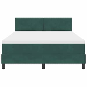 Postel s boxspringem s čelo Tmavě zelená 140 x 190 cm samet - obrázek 7