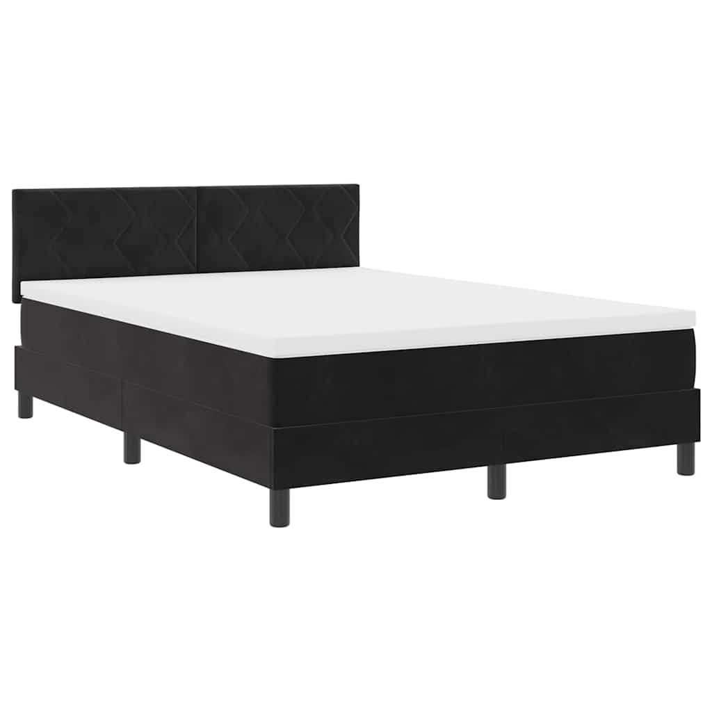 Thumbnail - vidaXL Boxspringbett mit Matratze Schwarz 160 x 200 cm Stoff