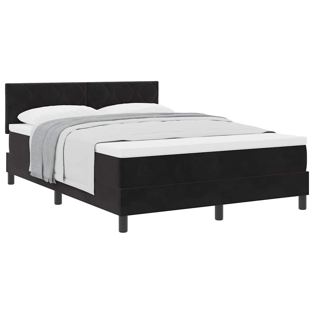 Thumbnail - vidaXL Boxspringbett mit Matratze Schwarz 160 x 200 cm Stoff