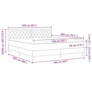 Postel s boxspringem s čelo Tmavě zelená 160 x 200 cm samet - obrázek 12
