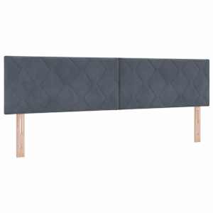 Postel s boxspringem s čelo Tmavě šedá 180 x 200 cm samet - obrázek 6