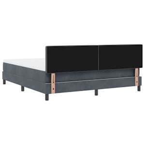 Postel s boxspringem s čelo Tmavě šedá 180 x 200 cm samet - obrázek 9