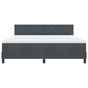 Postel s boxspringem s čelo Tmavě šedá 180 x 200 cm samet - obrázek 7