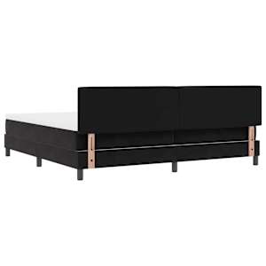 Postel s boxspringem s čelo Černá 200 x 200 cm samet - obrázek 9