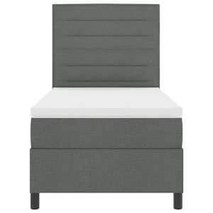 Postel s boxspringem s matrací Tmavě šedá 80 x 200 cm textil - obrázek 7