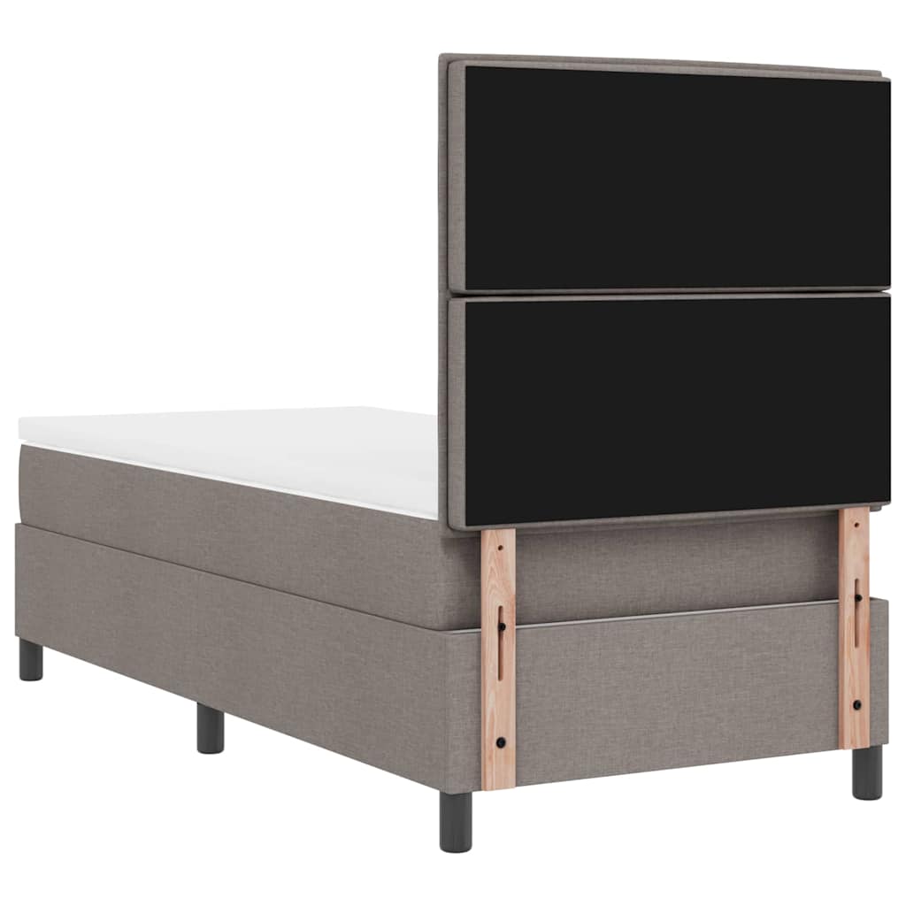 Postel s boxspringem s matrací s čelo Taupe 90 x 190 cm textil - obrázek 9