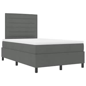 Postel s boxspringem s matrací Tmavě šedá 120 x 190 cm textil - obrázek 5