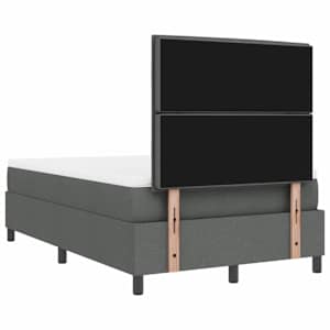 Postel s boxspringem s matrací Tmavě šedá 120 x 190 cm textil - obrázek 9