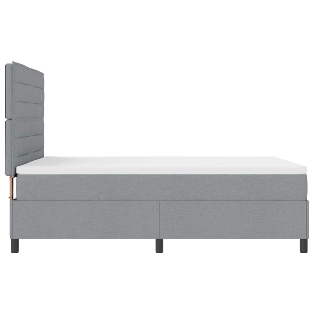 Postel s boxspringem s matrací Světle šedá 140 x 190 cm textil - obrázek 8