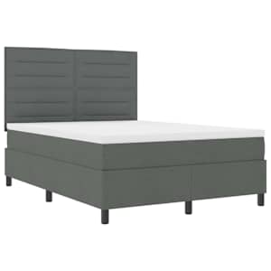 Postel s boxspringem s matrací Tmavě šedá 140 x 190 cm textil - obrázek 5