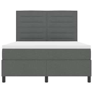 Postel s boxspringem s matrací Tmavě šedá 140 x 190 cm textil - obrázek 7