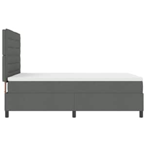 Postel s boxspringem s matrací Tmavě šedá 140 x 190 cm textil - obrázek 8