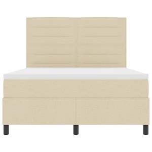 Postel s boxspringem s matrací Krémová 160 x 200 cm textil - obrázek 7