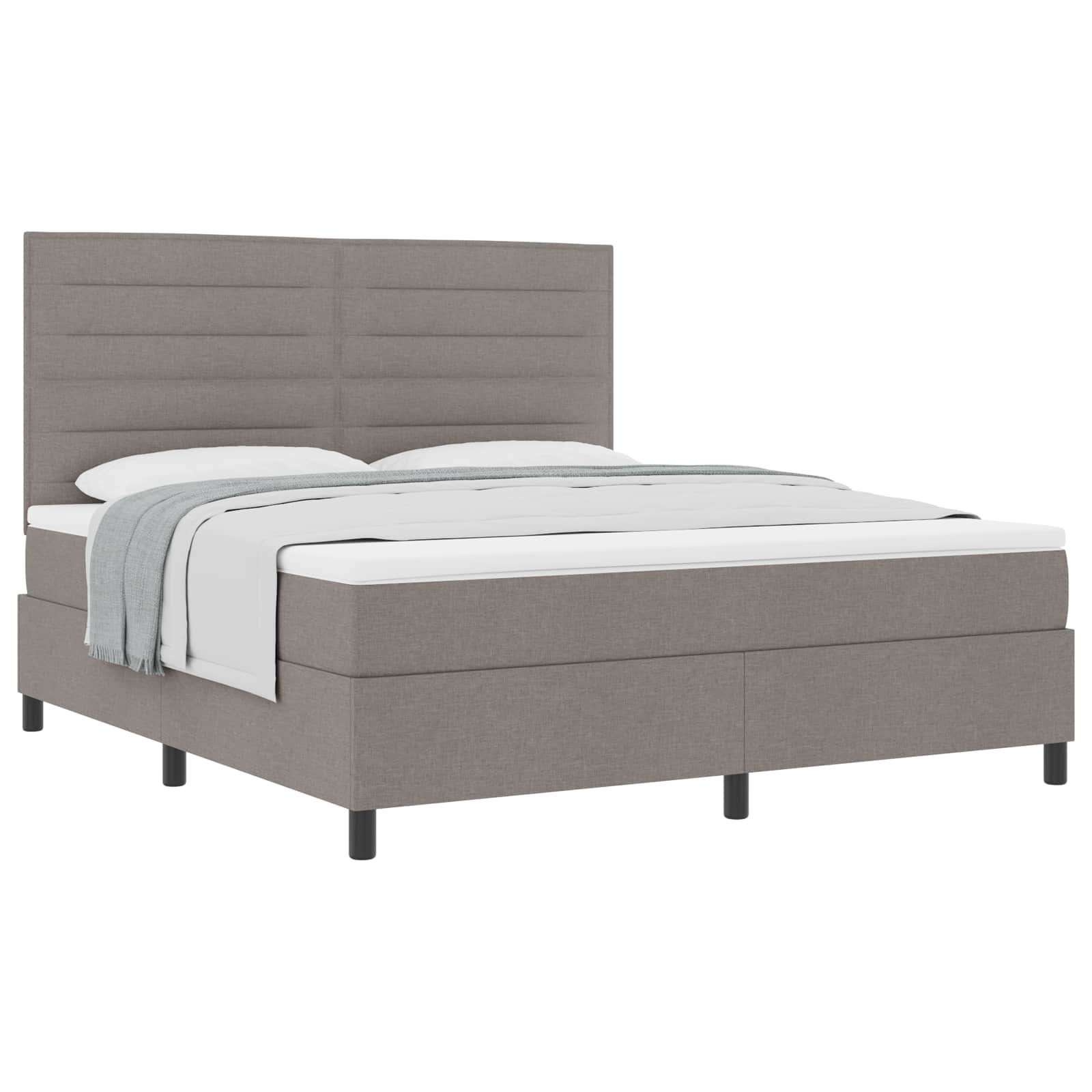 Thumbnail - vidaXL Boxspringbett mit Matratze Taupe 180 x 200 cm Stoff