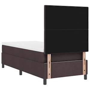 Postel s boxspringem s matrací Tmavě hnědá 80 x 200 cm textil - obrázek 9