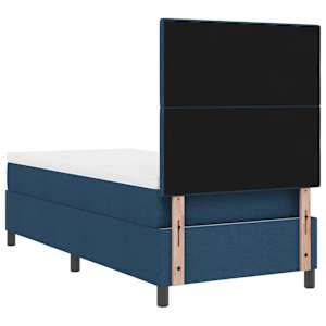 Postel s boxspringem s čelo Modrá 80 x 200 cm textil - obrázek 9