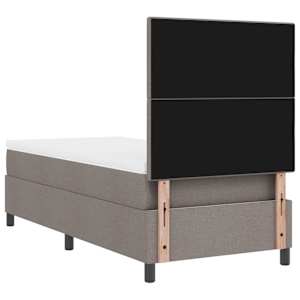 Postel s boxspringem s čelo Taupe 90 x 190 cm textil - obrázek 9