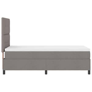 Postel s boxspringem s čelo Taupe 90 x 190 cm textil - obrázek 8