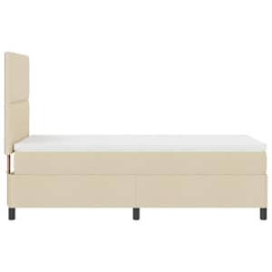 Postel s boxspringem s matrací Krémová 90 x 190 cm textil - obrázek 8