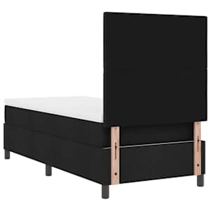 Postel s boxspringem s čelo Černá 90 x 200 cm textil - obrázek 9