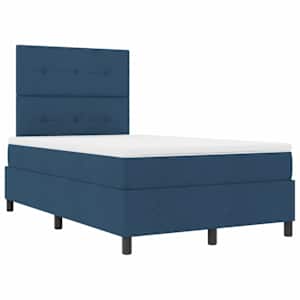 Postel s boxspringem s čelo Modrá 120 x 190 cm textil - obrázek 5