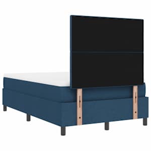 Postel s boxspringem s čelo Modrá 120 x 190 cm textil - obrázek 9