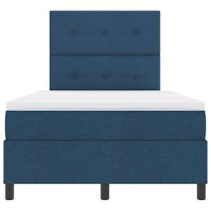 Postel s boxspringem s čelo Modrá 120 x 190 cm textil - obrázek 7