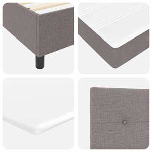 Postel s boxspringem s čelo Taupe 140 x 190 cm textil - obrázek 10