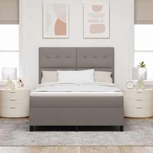 Postel s boxspringem s čelo Taupe 140 x 190 cm textil - obrázek 3